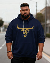 Big & Tall Men's Golden Bull Totem-Print Hoodie
